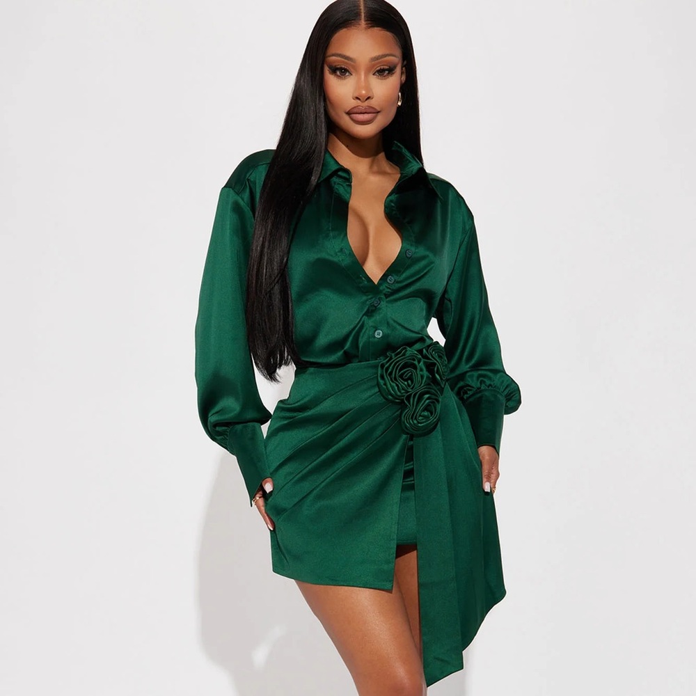 Satin Skirt Set